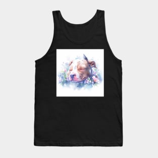 Watercolor Pit Bull Tank Top